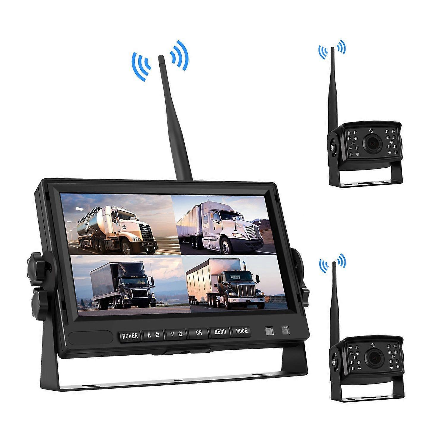PZ710-W 7 inch Wireless Rear-view Monitor Dual Record