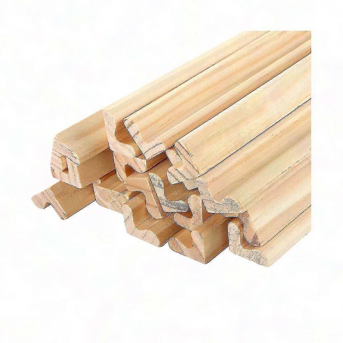 20-Pack Wooden Tile Holders Replacement Rack Trays for Crafts & Game Stands, 19cm