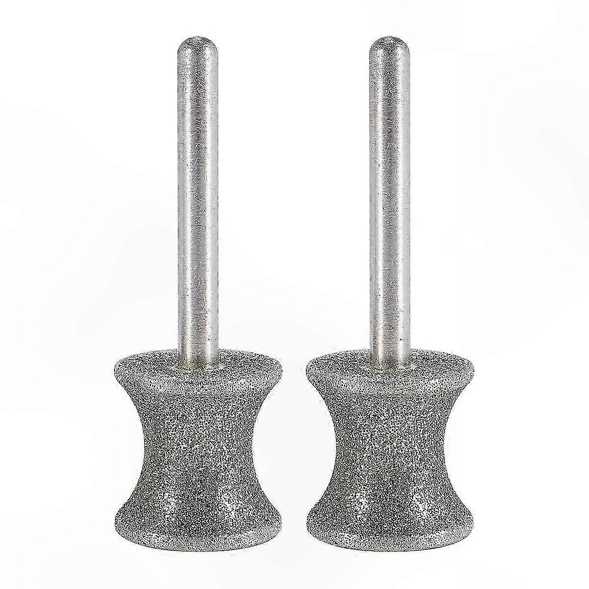 2-Pack Diamond-Coated Pet Nail Grinding Bits for Rotary Tools, Compatible with Multiple Models