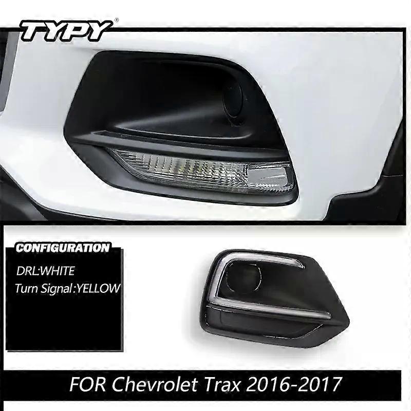 Apply TYPY 1 Pair For Chevrolet Trax Tracker 2016 2017 Front Bumper LED DRL Daytime Light Amber Turn Signal Lights Fog Lamp Assembly