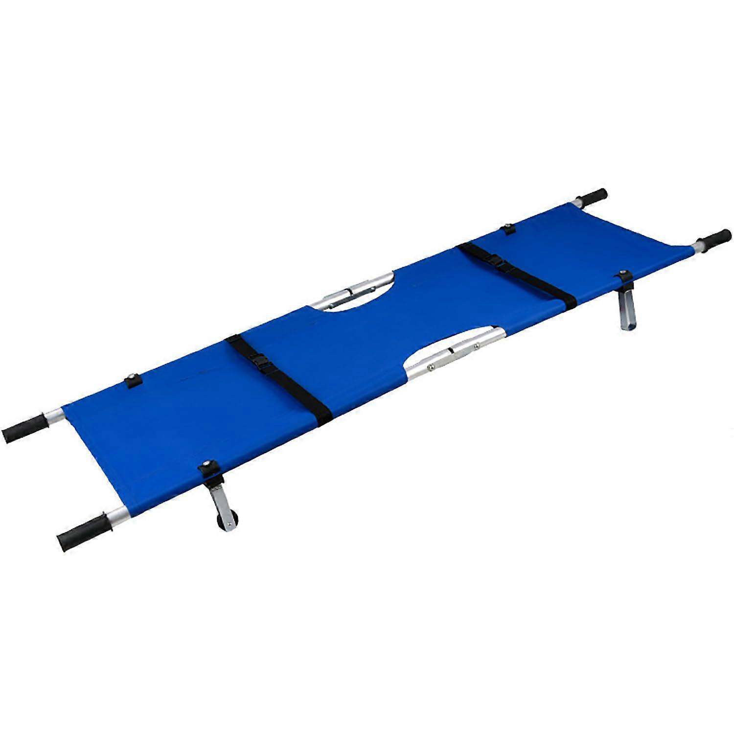 Portable Aluminium Alloy Rescue Carrier with 2 Wheels for Ambulances, Hospitals