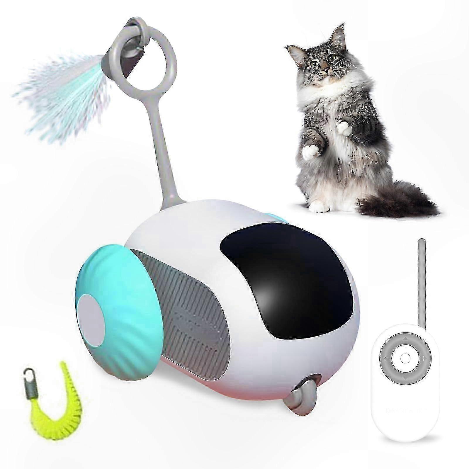 Indoor cat interactive toy smart remote control dual-mode cat and mouse moving rechargeable funny kitten toy