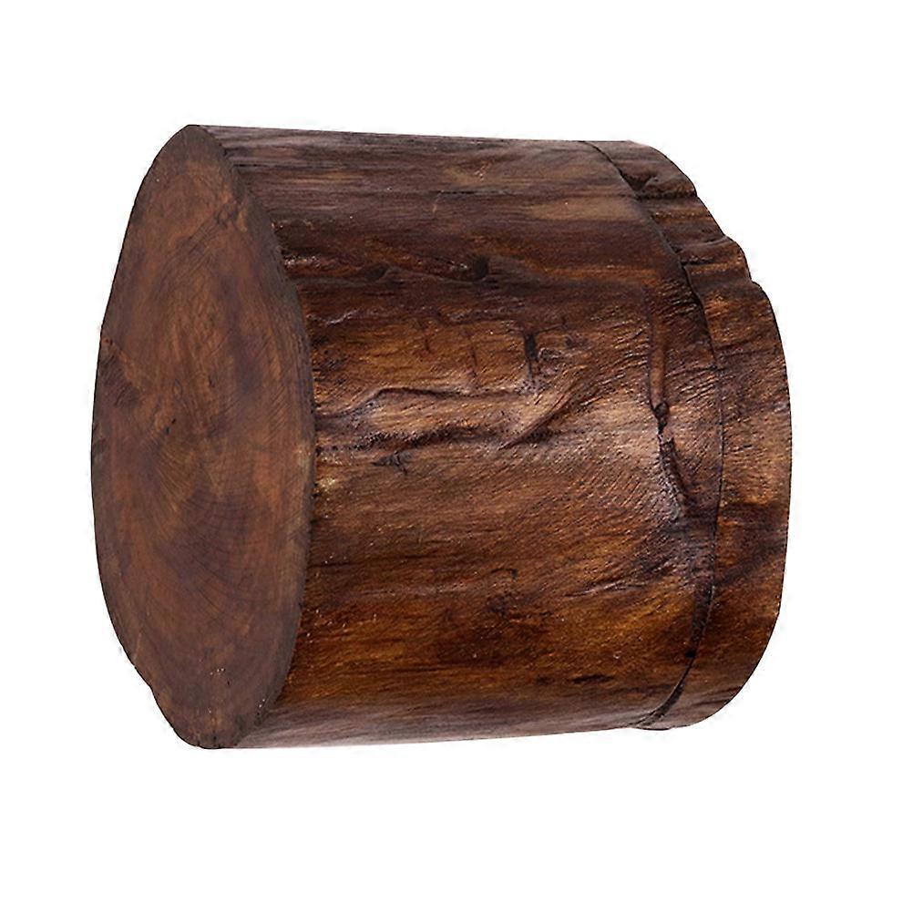 Decorative Tissue Container Tree Shaped Light Brown Wood for Hotel Use Holding Roll Paper 1Pc