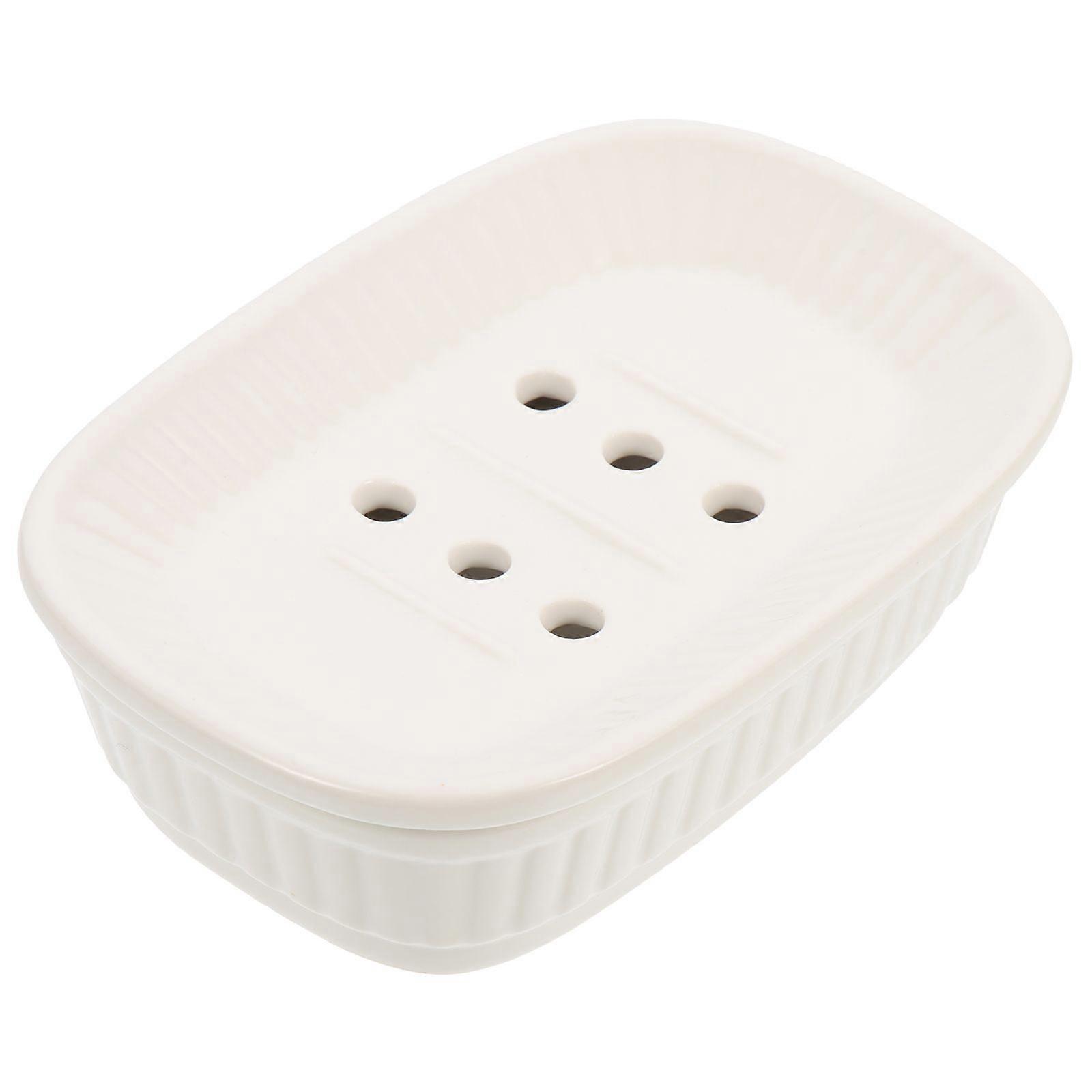 Nordic Style Minimalist Soap Tray With Drainage Plate Double-layer Soap Organizer Bathroom Accessory