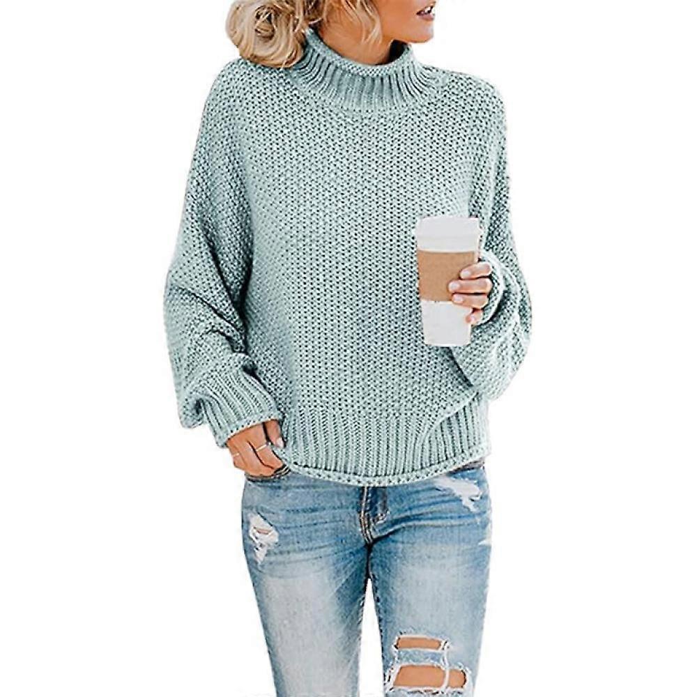 Pullover Damen Elegant Winter Rollkragenpullover Strickpullover
