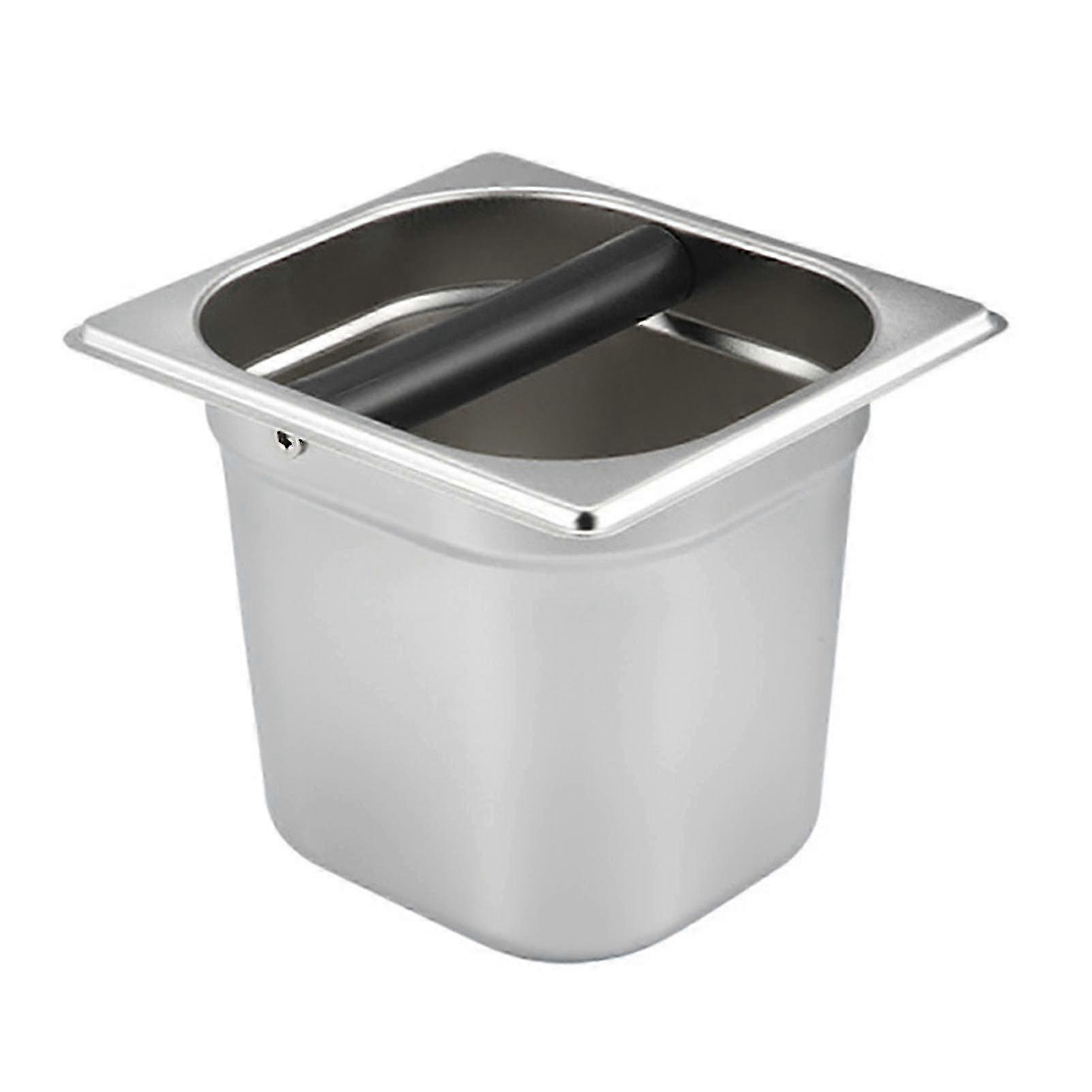 Eco-Friendly Stainless Steel Coffee Knock Box for Home Use - Large Capacity Container for Coffee Grounds Storage