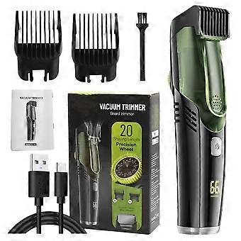 Vacuum Beard Shaver For Men Automatic Hair Suction Hairdresser Hairdresser Hairdresser Pusher Adjustable Blade Distance LCD Digital Display