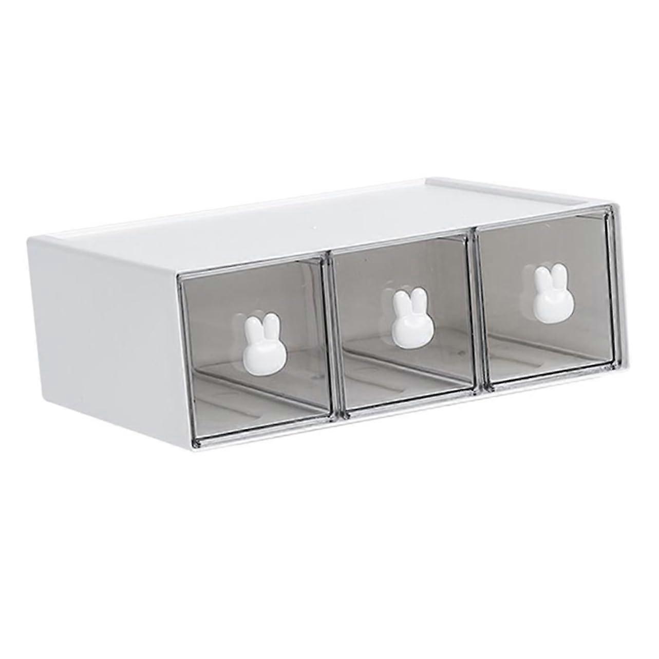 Desk Organizer Drawer Storage Box Stackable Makeup Holder and Stationery Organizer with Cute Design for Efficient Storage