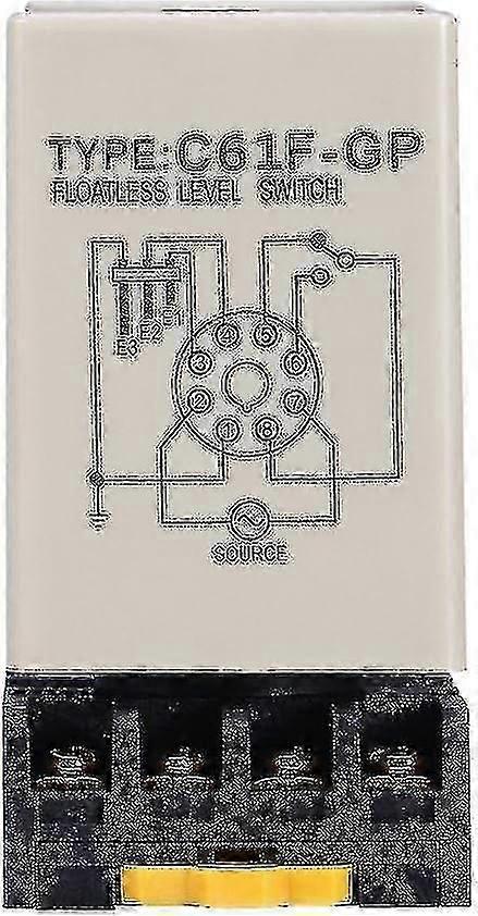 Floatless Level Switch, Water Liquid Level Switch Controller With Base C61f-gp Ac220v 50/60hz