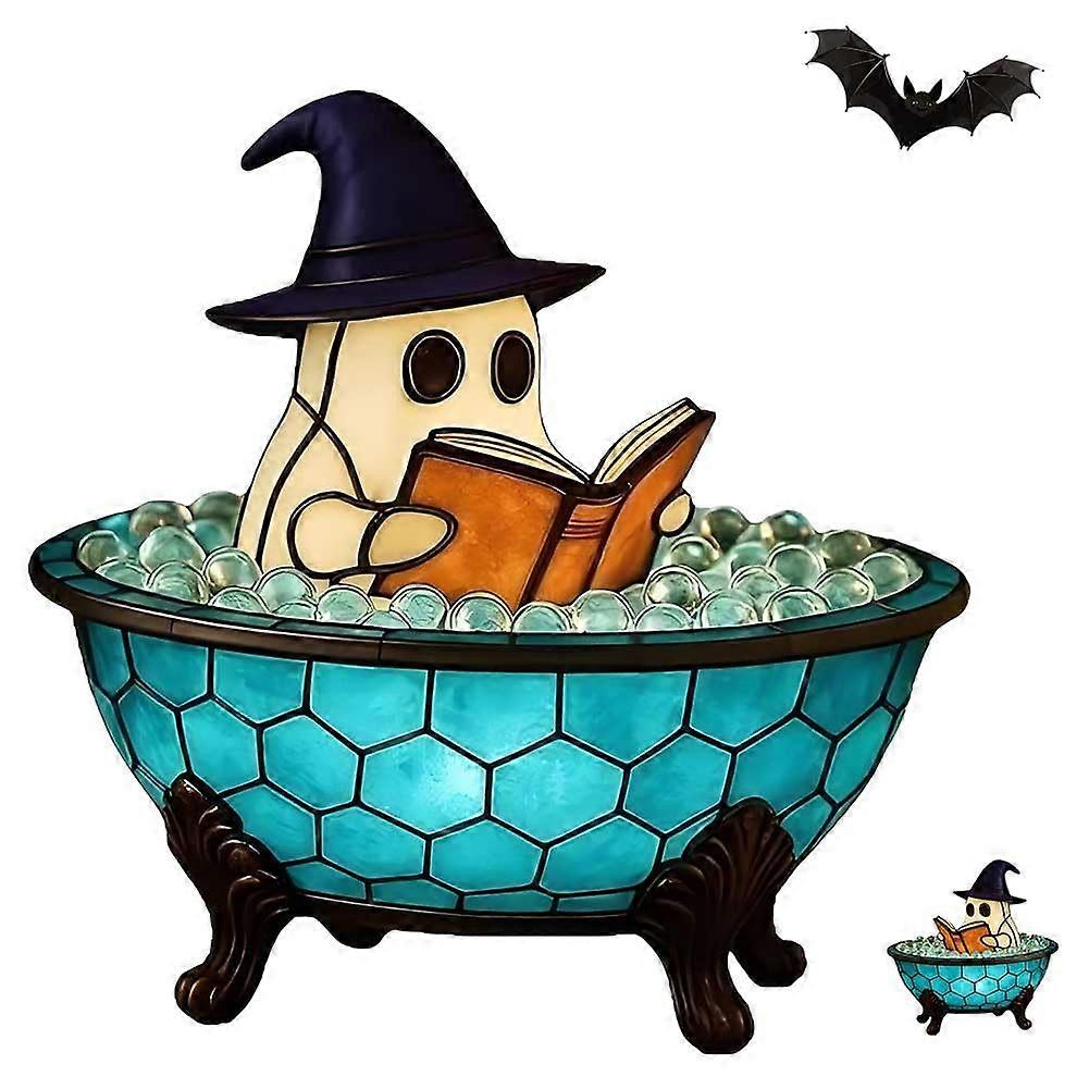 Ghost Bubble Bath Lamp USB Rechargeable LED Night Light Indoor Mood Lamp Halloween Ghost Night Light For Halloween Party