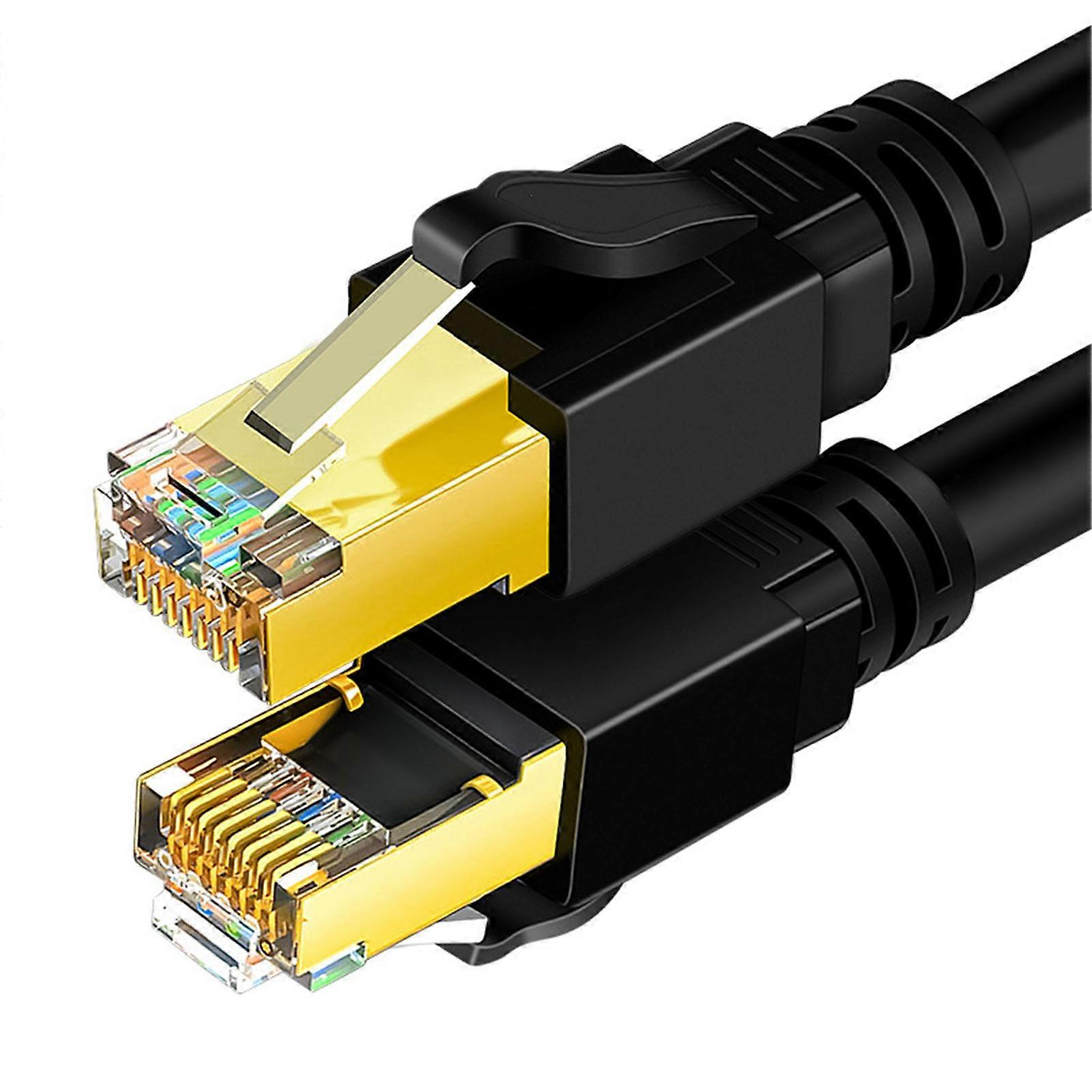 Cat 8 Network Cable 40Gbps High Speed 2000MHz Double Shielded Ethernet Cord 2M