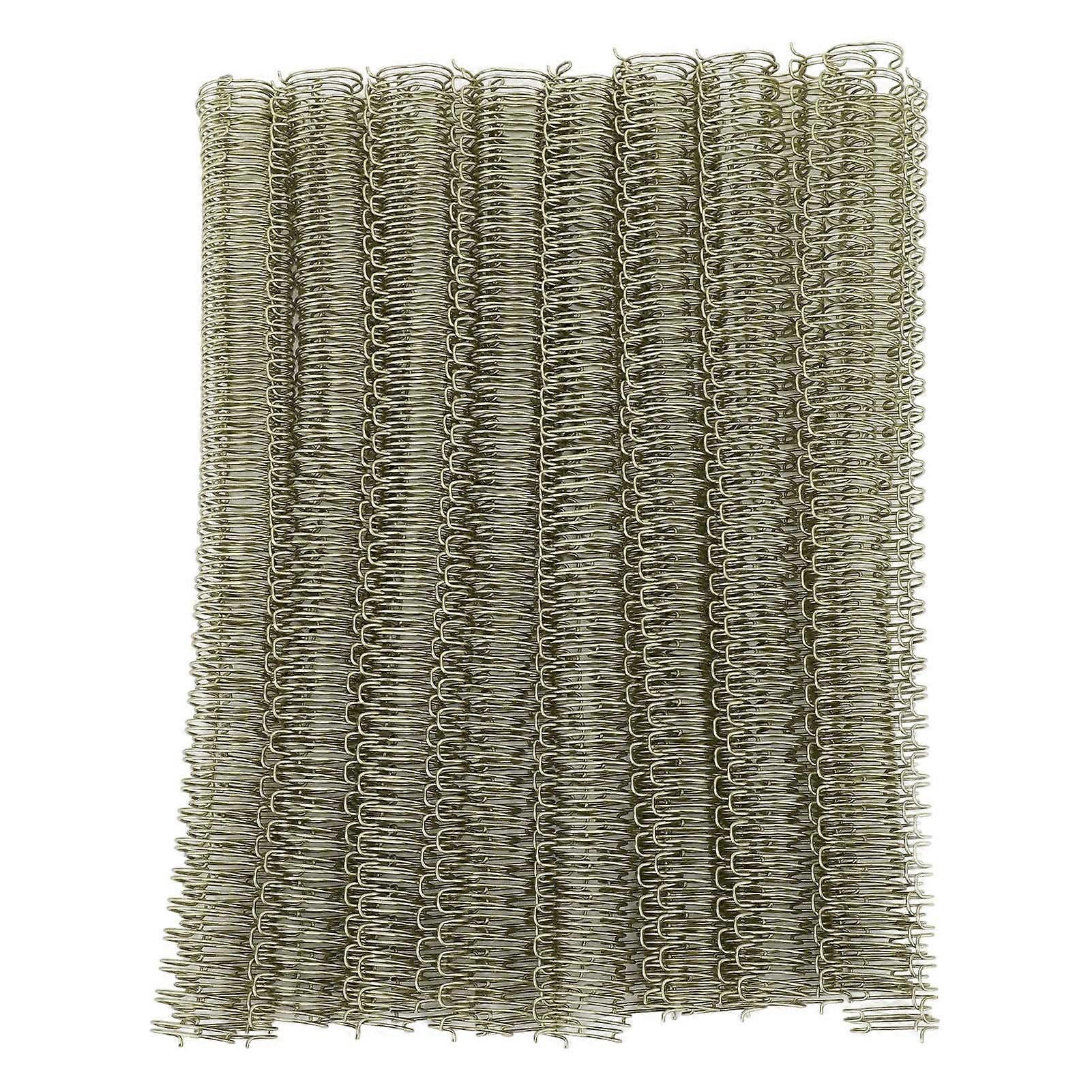 100pcs 9/16inch Wire Binding Spines 120 Sheet Capacity Spiral Double Loop Binding Twin Loop Wires Comb Binding Spines Light Gold