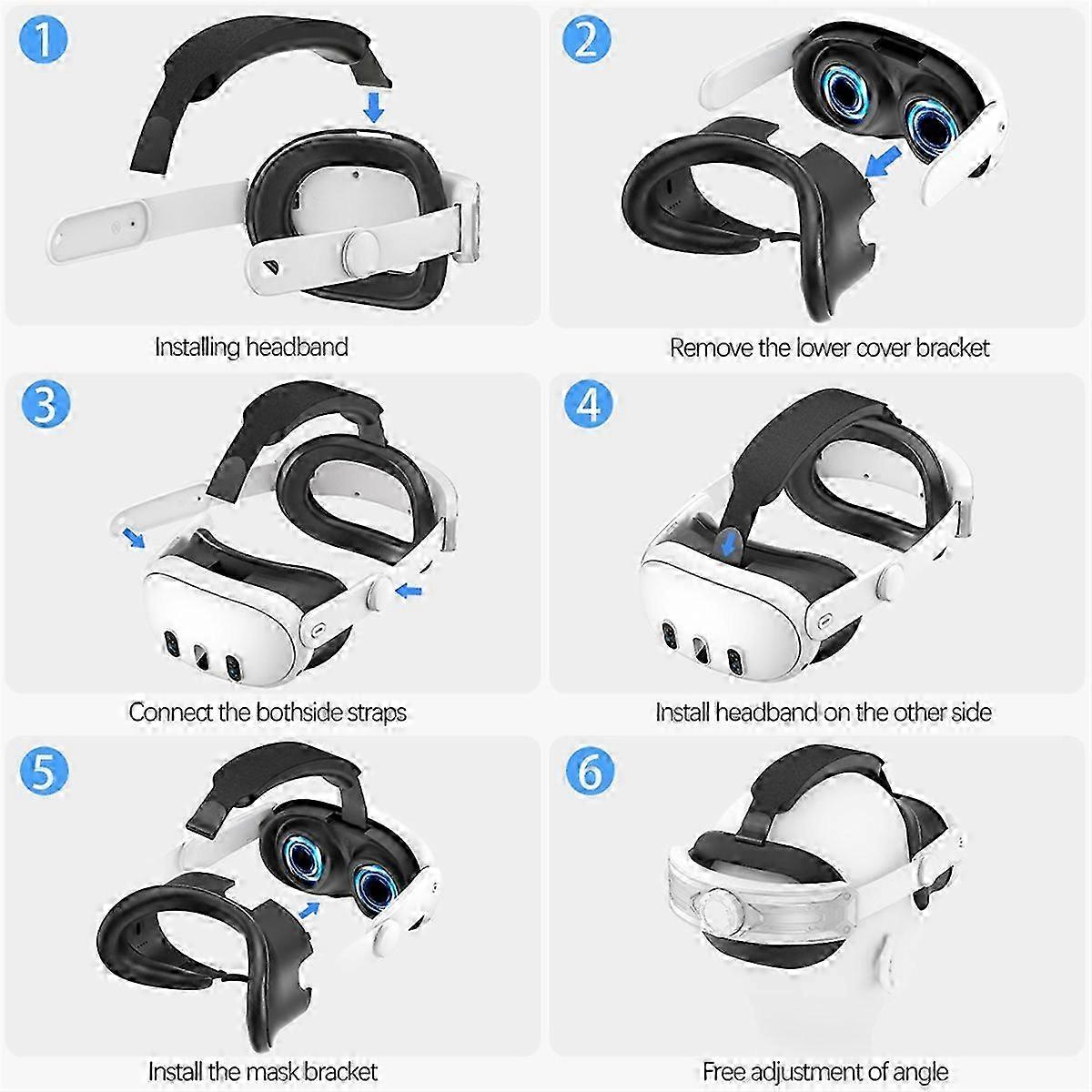 Adjustable Head Strap For Quest 3,for Quest 3 Elite Silver