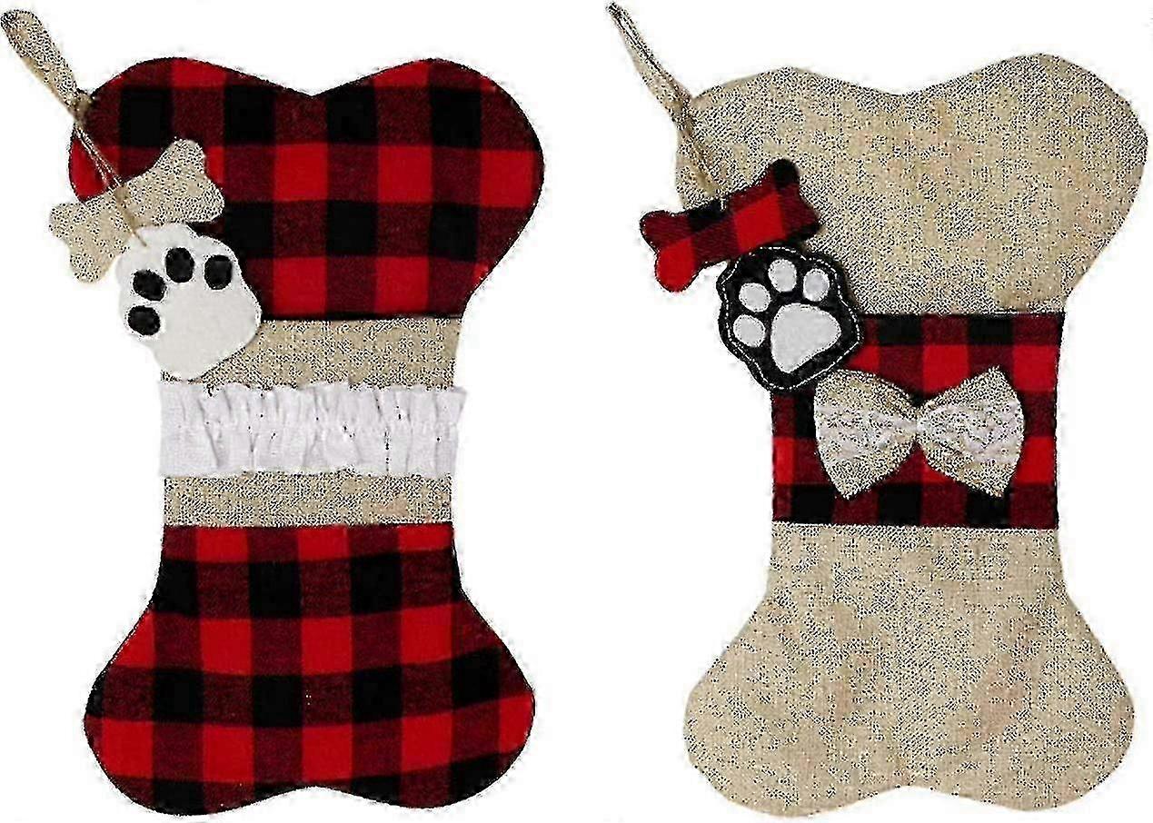 Bone-shaped Christmas Stocking Stuffing Christmas Stockings (red + ...