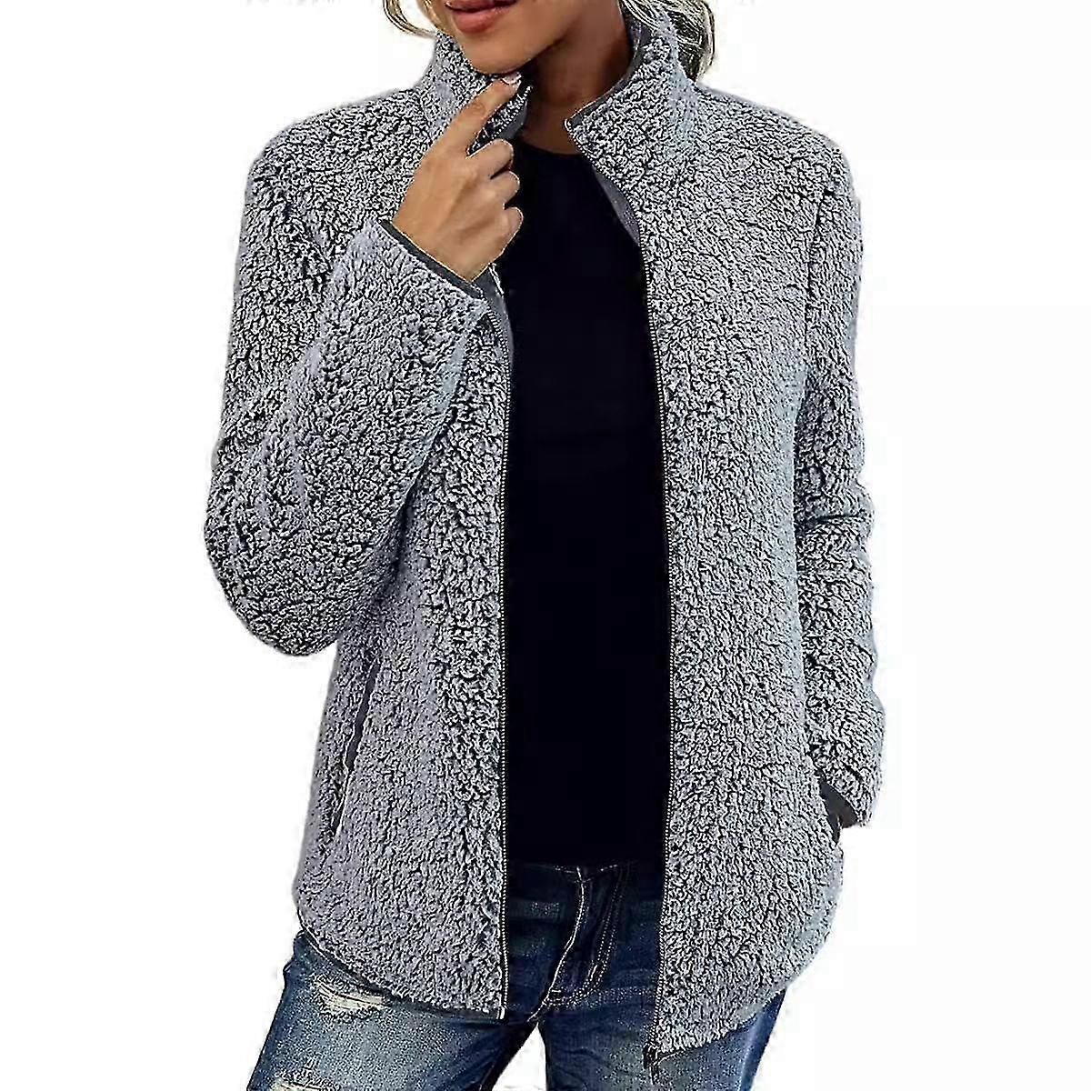 Pull Chemise décontractée à fermeture éclair à manches longues pour femmes