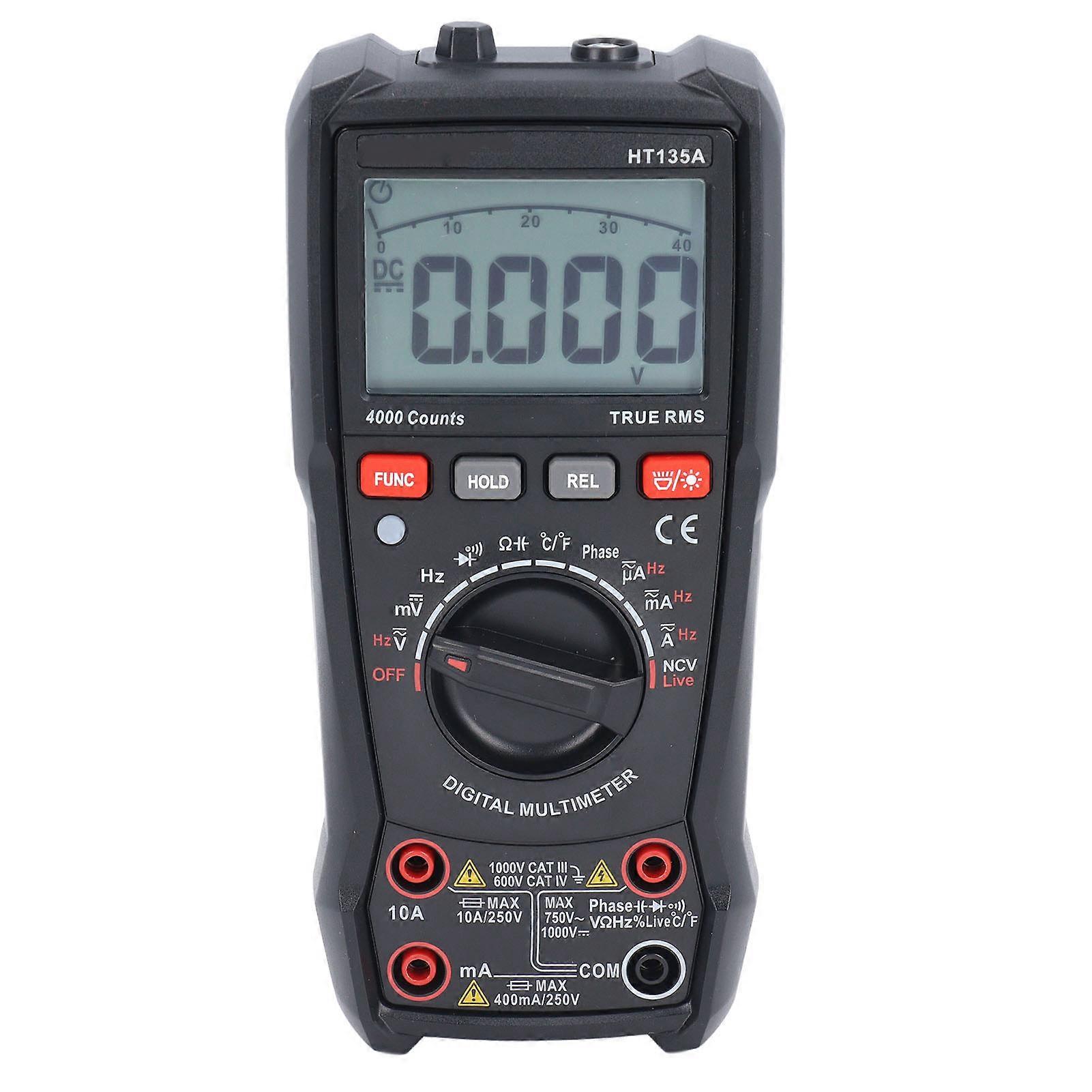 Digital Multimeter 4000 Counts Auto Smart Ohm Volt Amp Meter