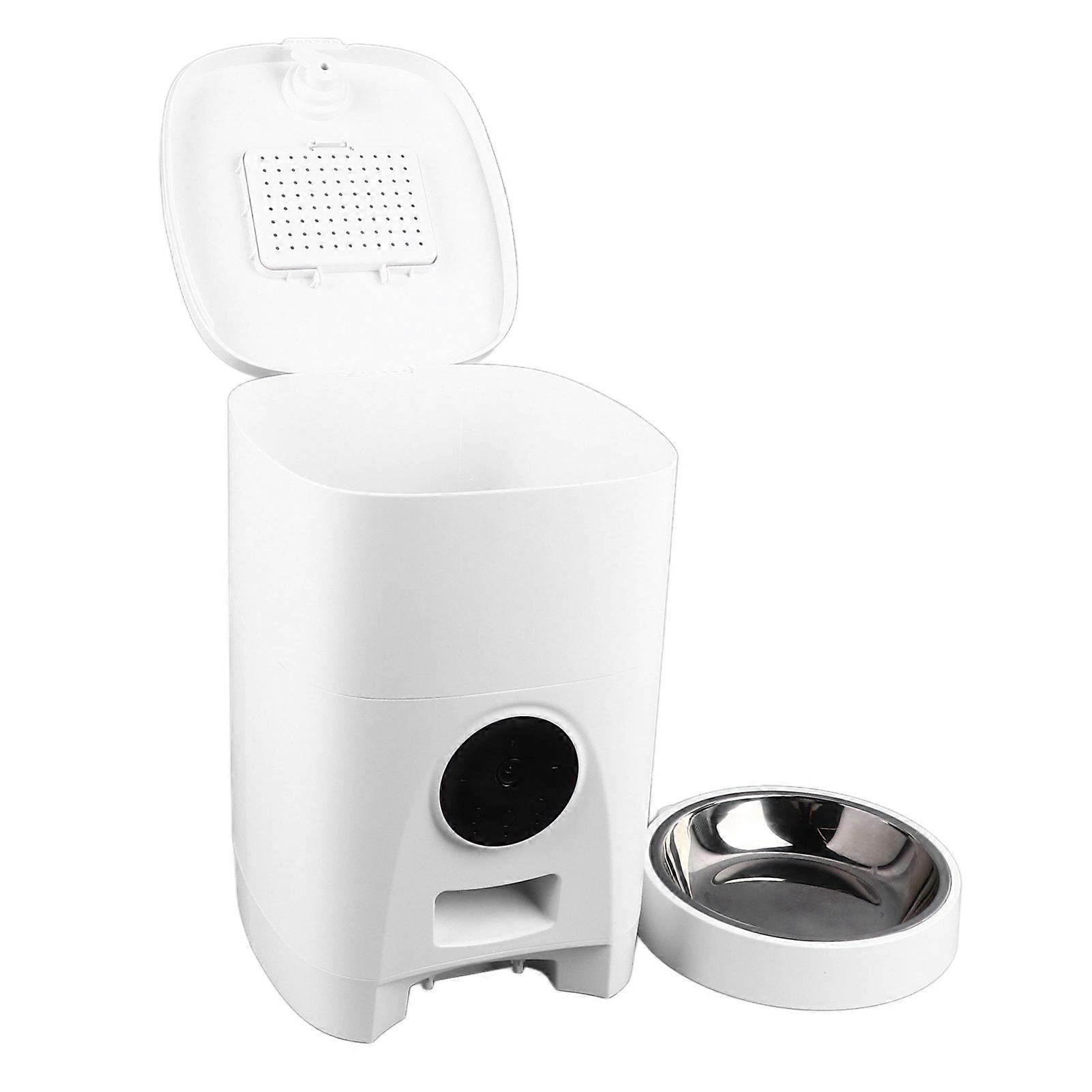 4L Automatic Pet Feeder with Visual Intercom Remote Control Auto Cat Dog Dispenser