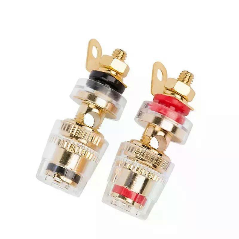 Banana Plug Connector Audio Jack Socket 4mm Binding Post For Amplifier Speaker Terminal Board Gold Plated Consumer Electronics