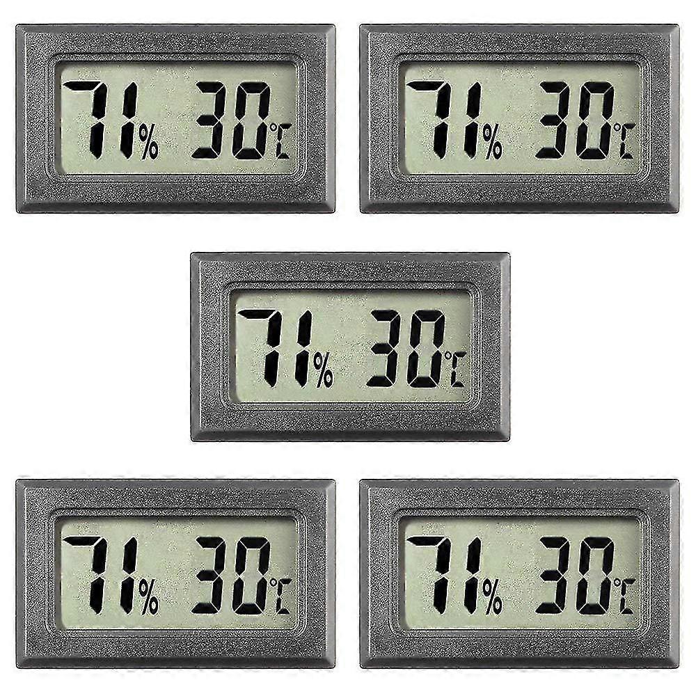 5 Pack Mini Digital Thermometer Temperature Humidity Thermometer Digital Hygrometer Indoor Temperatu