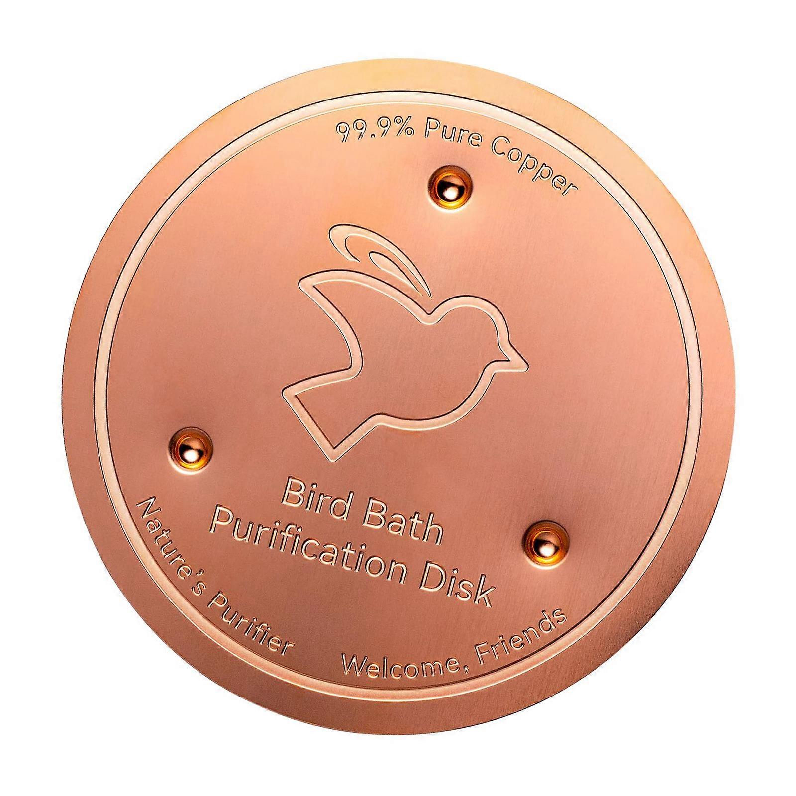 Copper Cleaning Plate For Birdbaths Eliminates Frequent Maintenance Saves 120 Minutes Monthly Multicolor