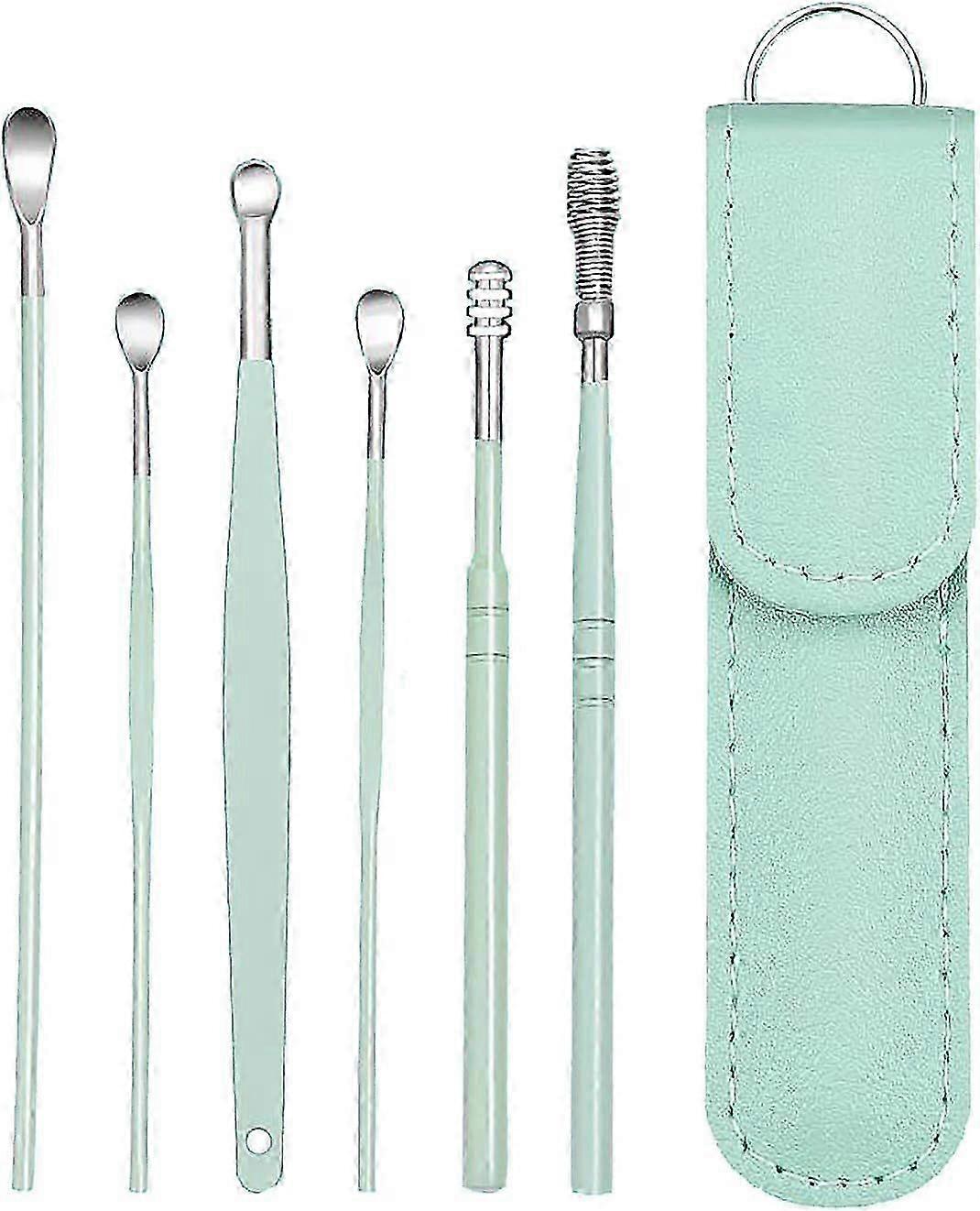 6 Pcs Ear Wax Removal Kit,Ear Cleaner Tools: Mini Portable Ear Scope with