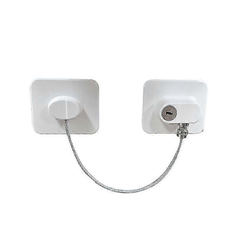 2Pcs Window Restrictor Locks, Self Adhesive UPVC Child Safety Security Wire Catch with Key
