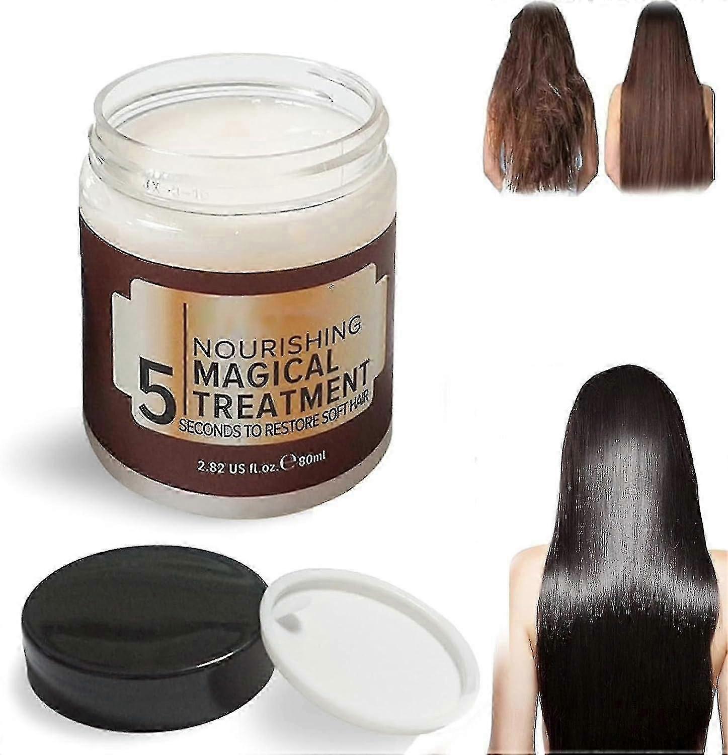 Traitement magique nourrissant, 5 secondes pour restaurer des cheveux doux, masque capillaire de traitement magique pour cheveux secs et abîmés Traitement moléculaire avancé des cheveux