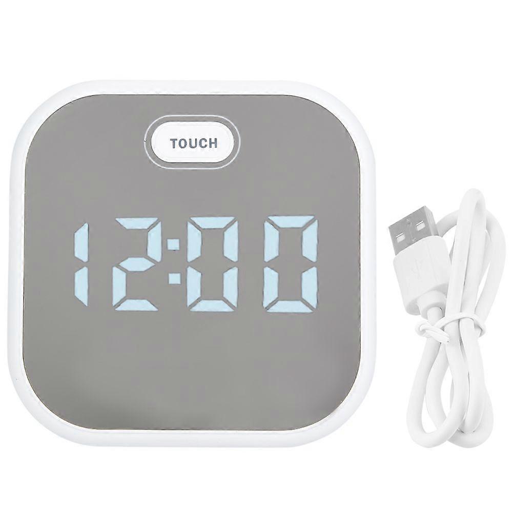 Digital Alarm Clock with LED Display and 7 Color Changing Light, Mirror Dial for Bedroom