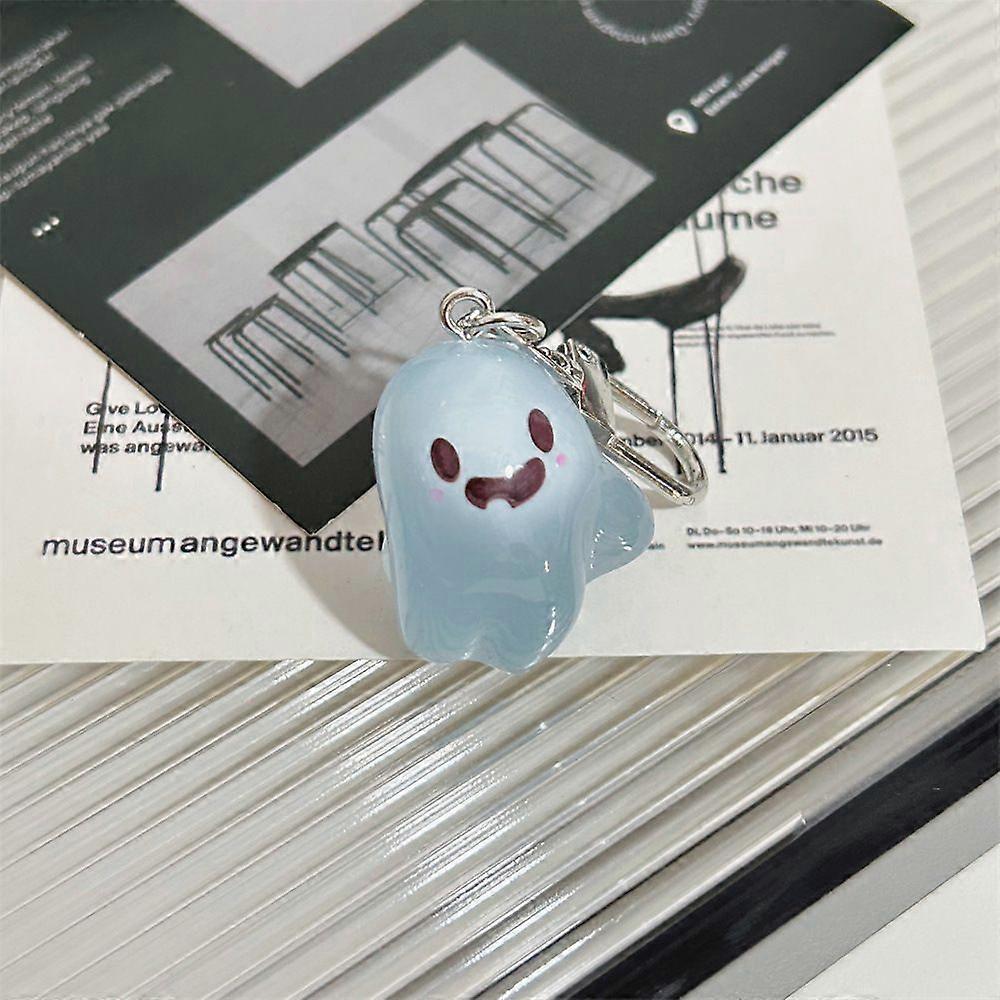 Luminous ghost keychain funny three-dimensional Halloween doll schoolbag pendant