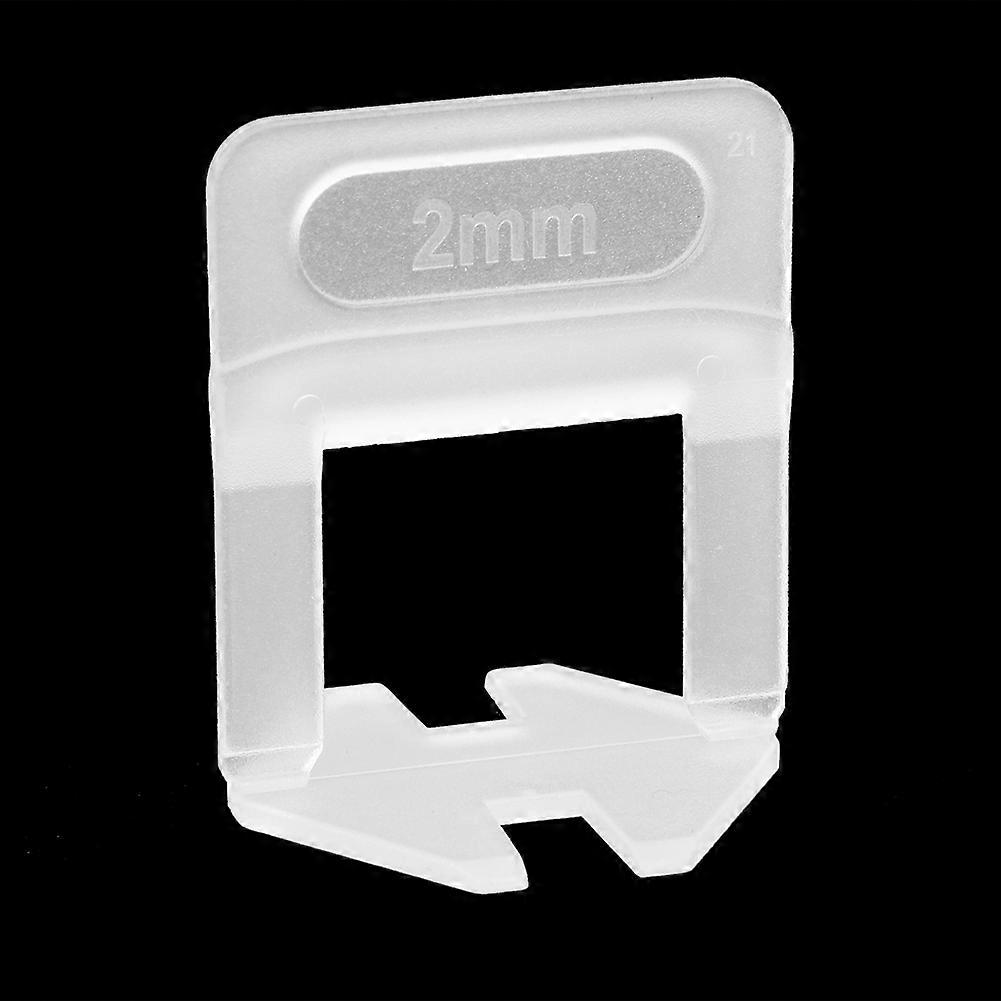 20pcs 2mm Transparent Tile Leveler Base Spacers Plastic Clips