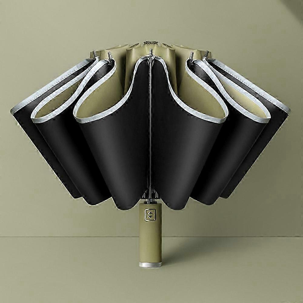 Large Folding Reverse Umbrella with UV Protection and Dual Sun-Rain Functionality