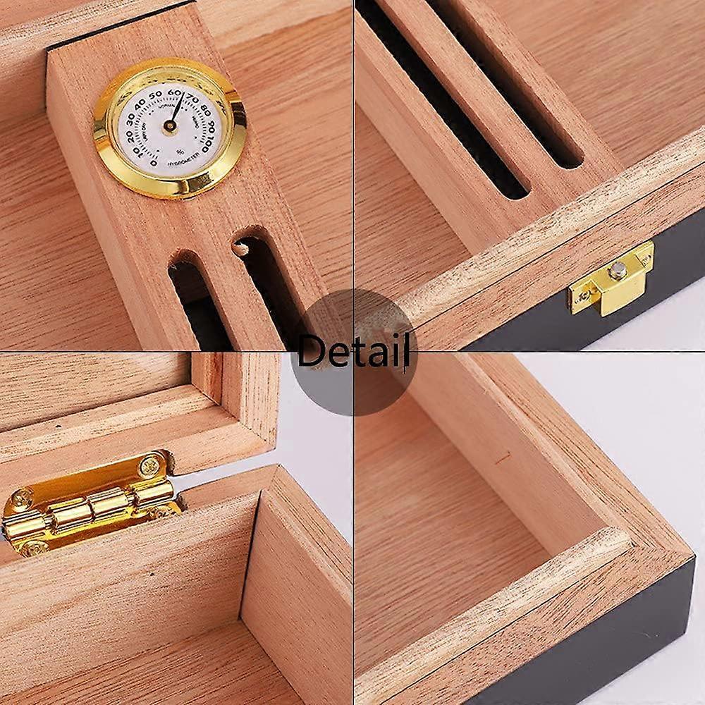Cigar Humidor Tempered Glass Display Digital Hygrometer Humidifier Holds 1018 Cigars TempControlled Aging Box