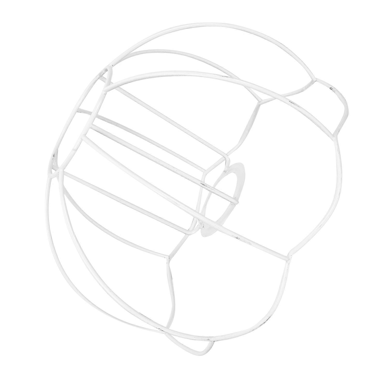 Metal Ring Support Lampshade Frame for Desk Lamp 3Pcs White