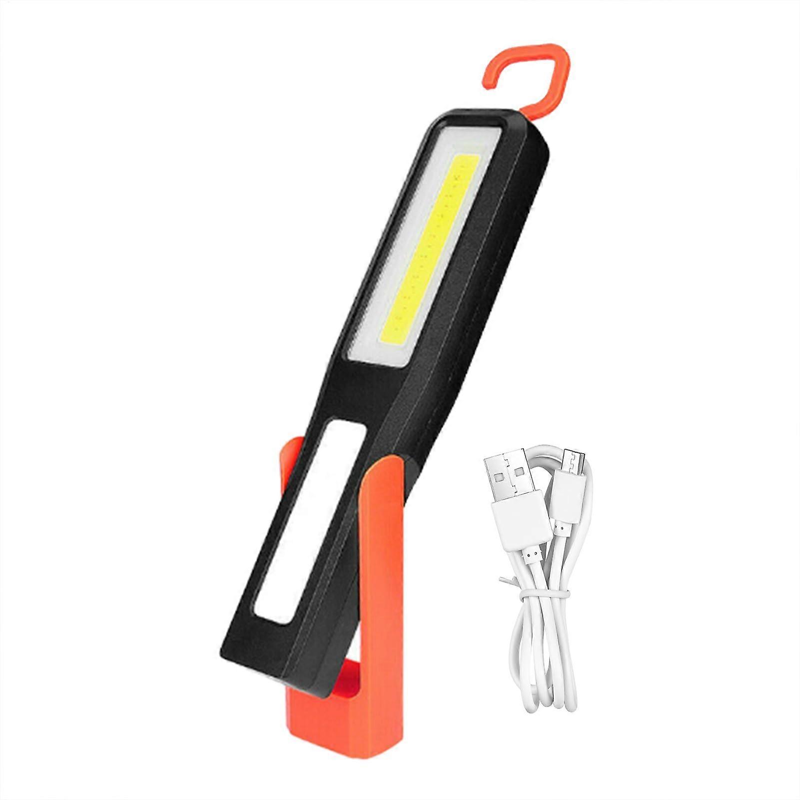 Rechargeable Magnetic Flashlight USB Rechargeable 7Mode Portable With Hook Outdoor Emergency Construction Workshop