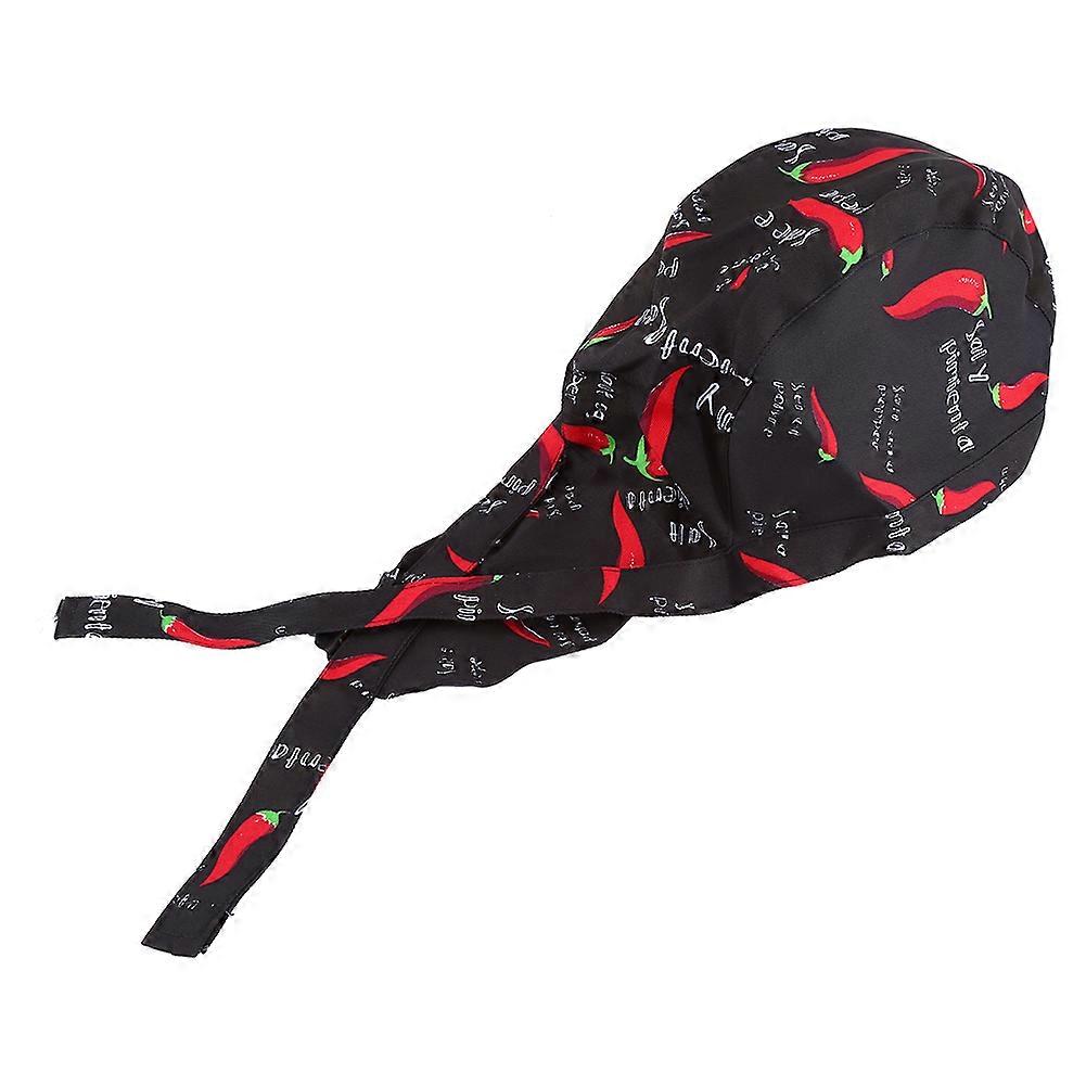 Casquette de chef style pirate en tissu pour cuisine, restaurant, serveur, traiteur (poivre)
