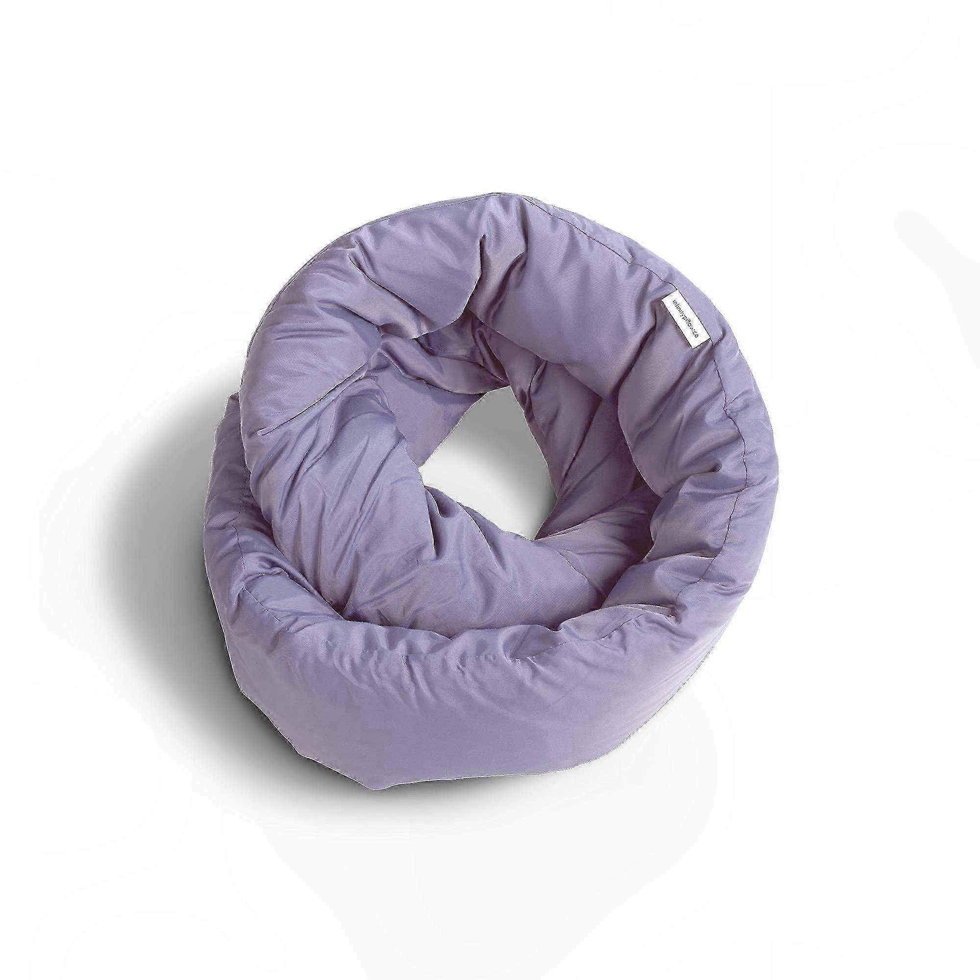 Travel Neck Pillow with 360 Support - Soft Versatile Design for Home and Travel Use (Purple)
