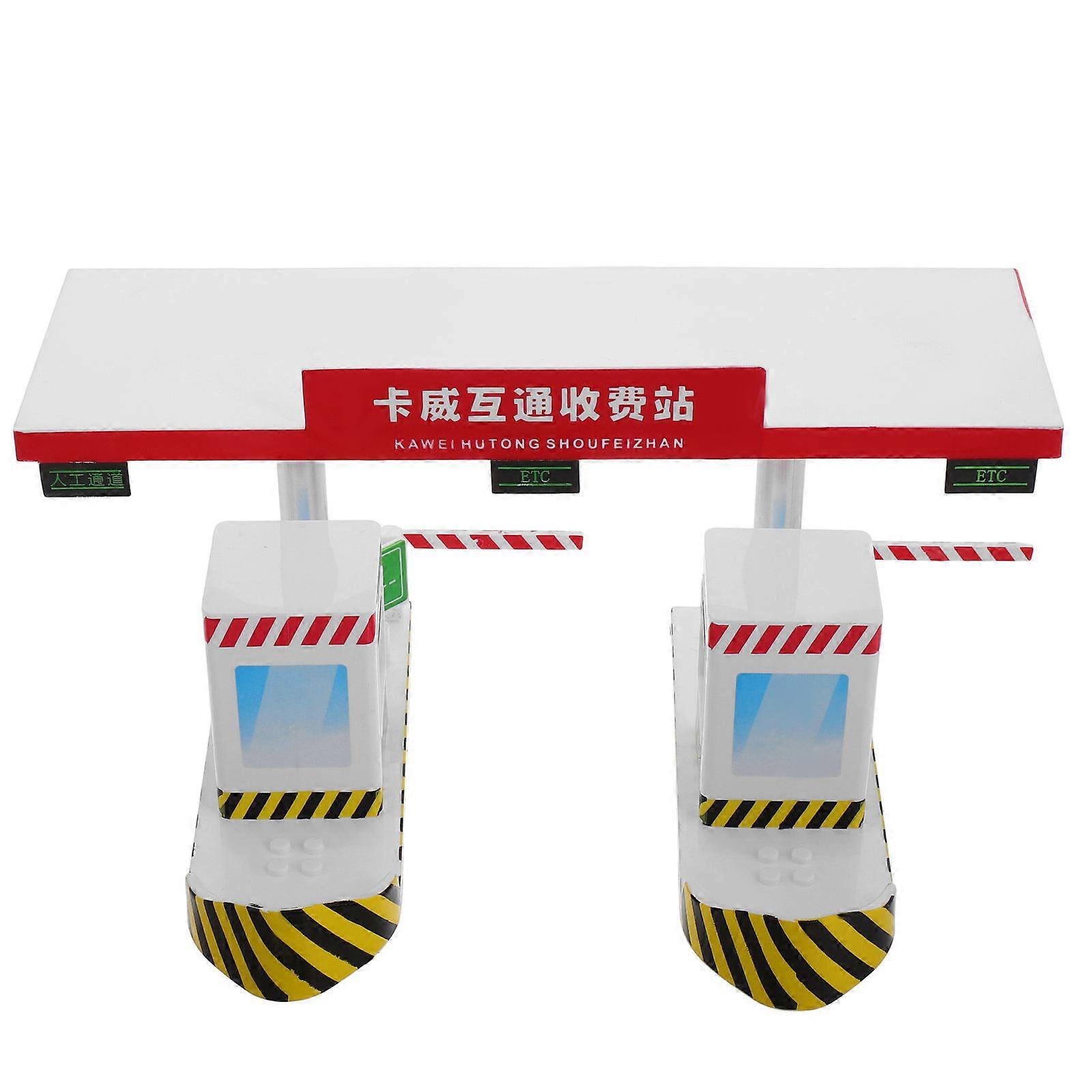 Plastic Toll Booth Playset for Kids Exploration Highway Traffic Toy