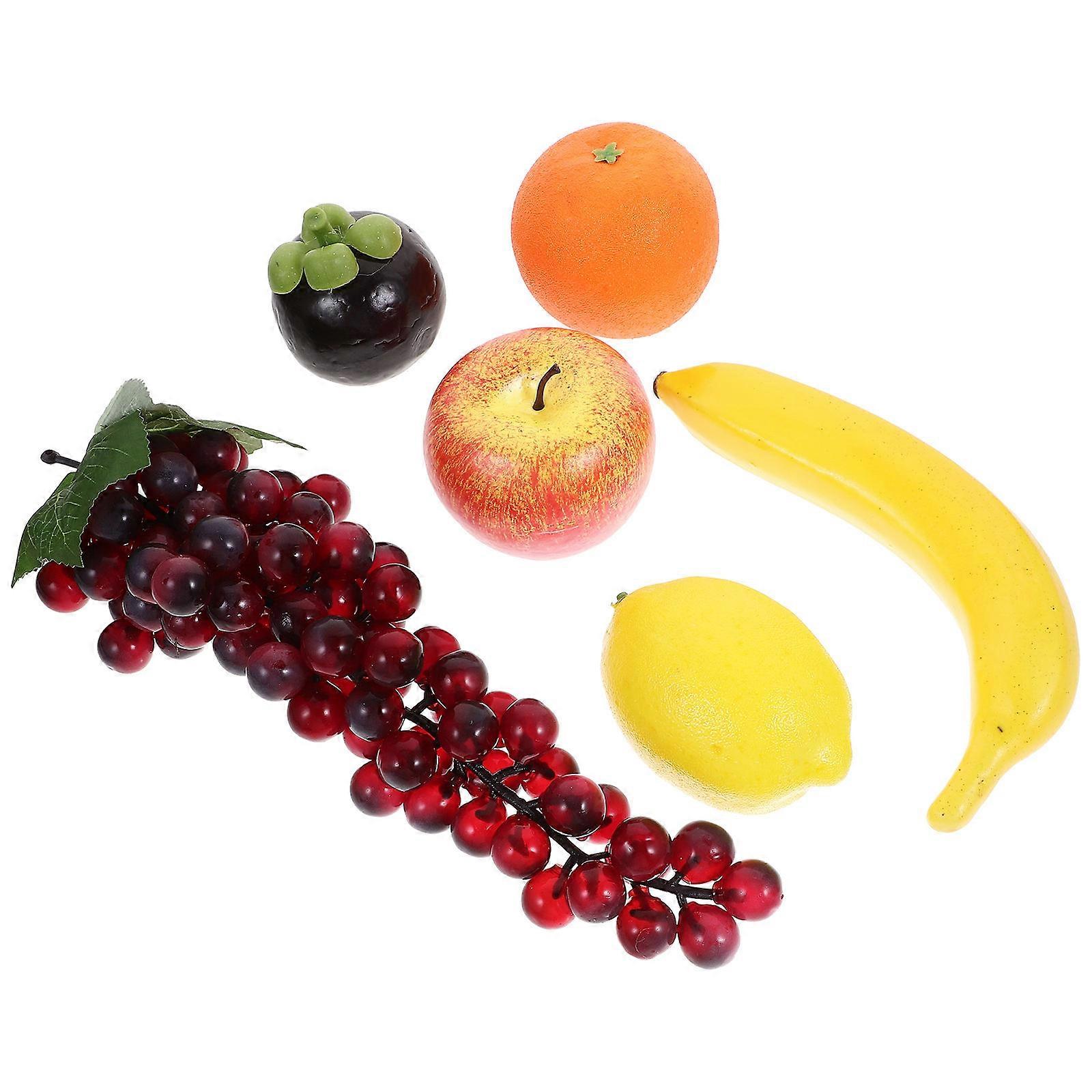 Simulated Fruit Prop Artificial Fruit Model for Decoration 6Pcs Set
