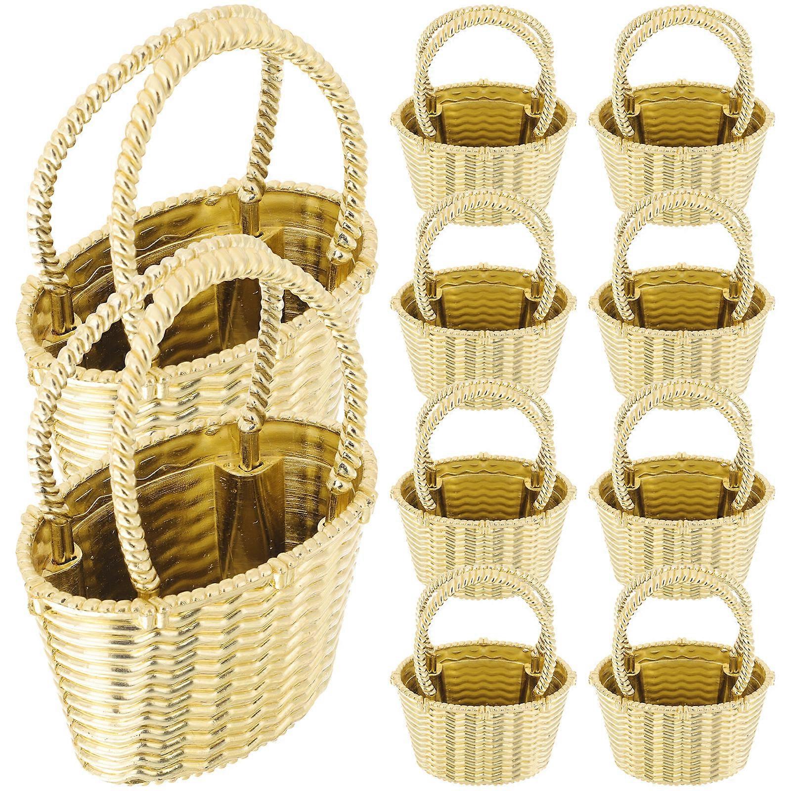 Floral Box Small Favor Boxes Storage Festivals Golden for 12Pcs