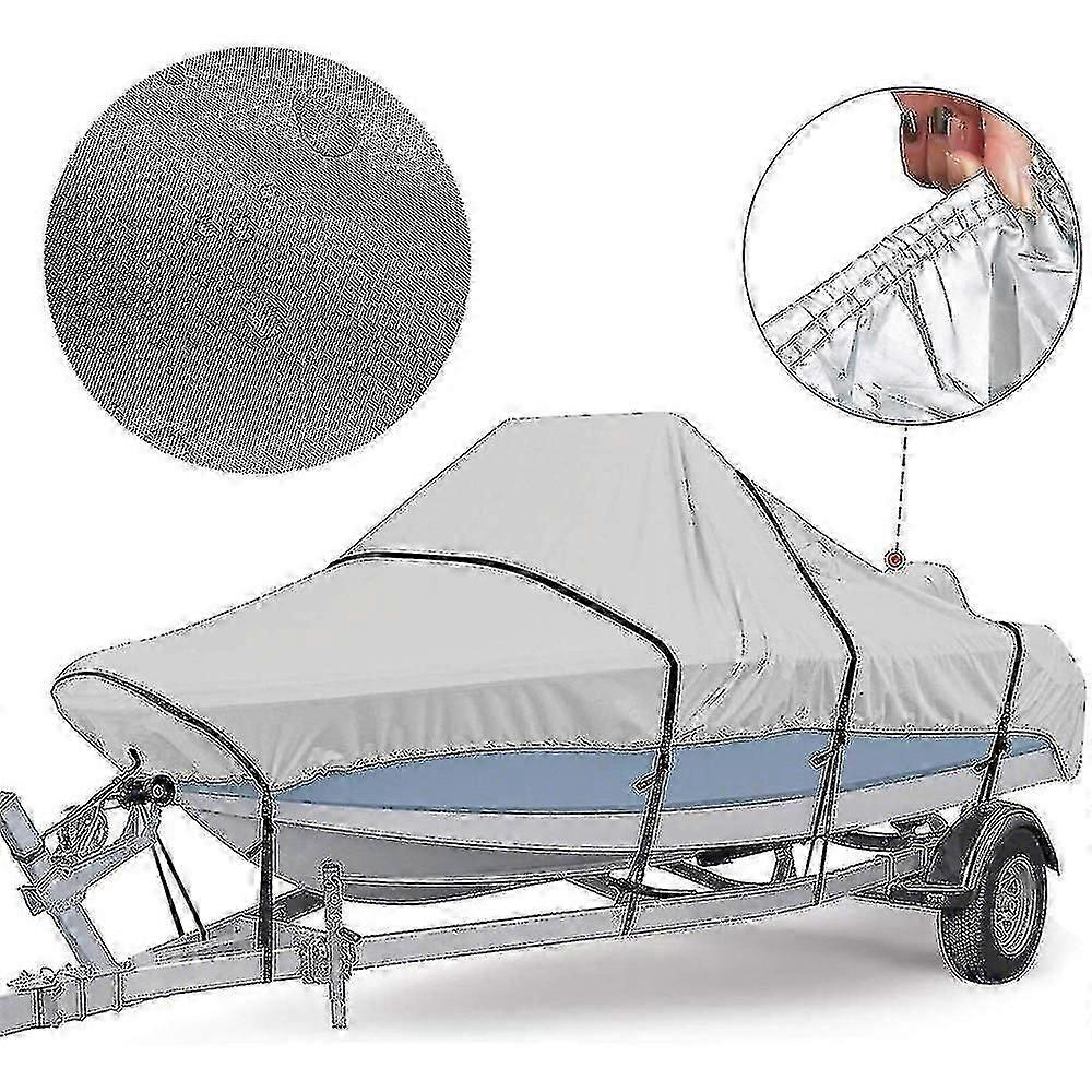 غطاء قارب قماش بحري 210D شديد التحمل لليخوت 11-22 قدما ، مضاد للأشعة فوق البنفسجية ومقاوم للماء لاستخدام المقطورة