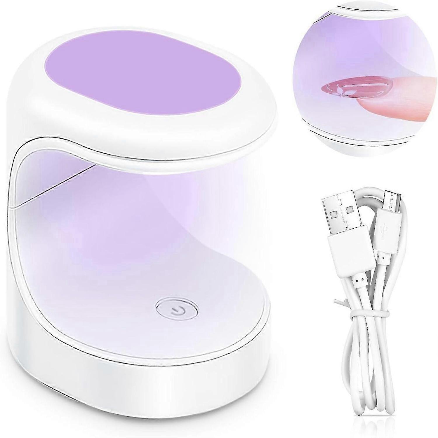 ネイル用UVライト、ジェルネイル用ポータブルミニネイルドライヤー、旅行や家庭用DIY SSWH用の速乾性UVLEDネイルランプ