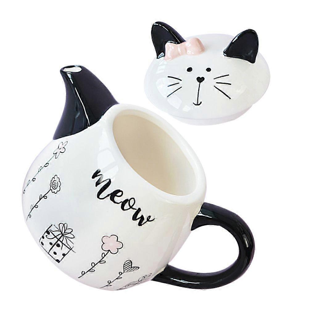 Ceramic Teapot Cartoon Decorative Cat Shape Tea Kettle Portable Small Ceramic Teapot