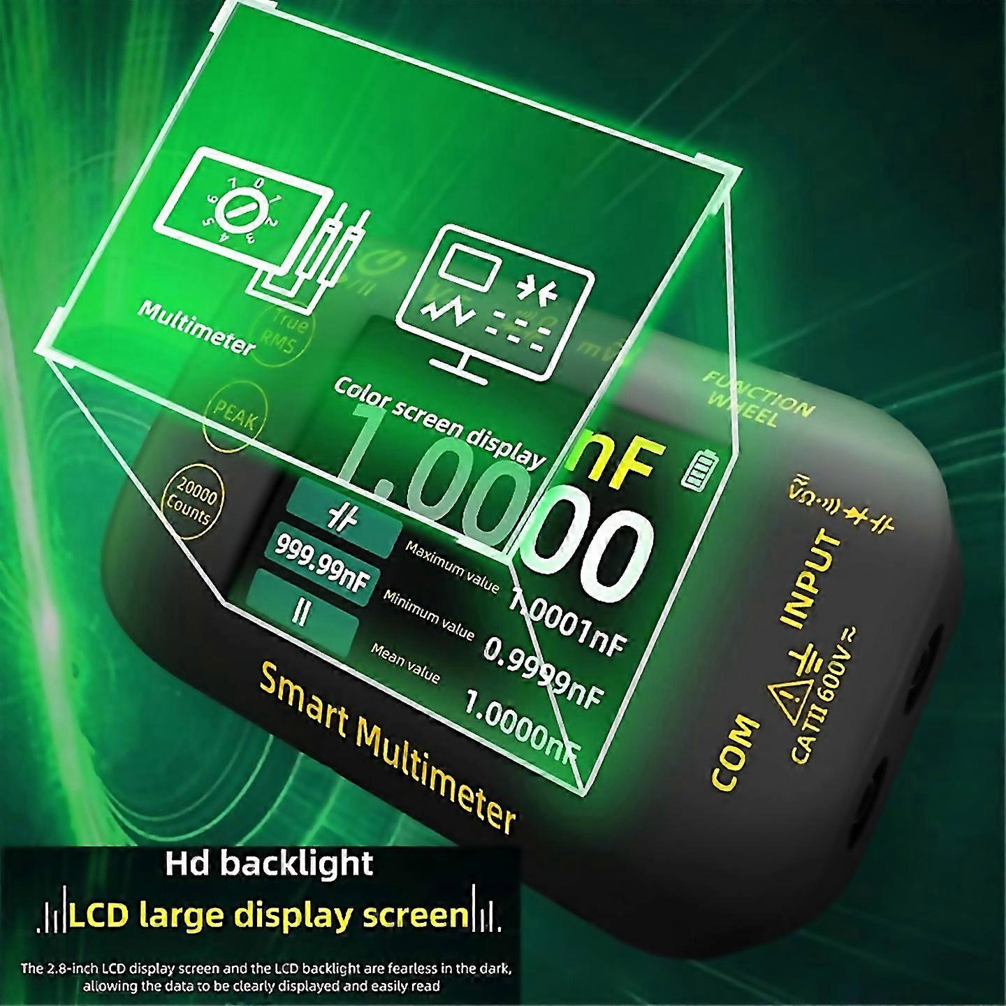 For S40 Mini Digital Multimeter Rechargeable High Precision Photovoltaic