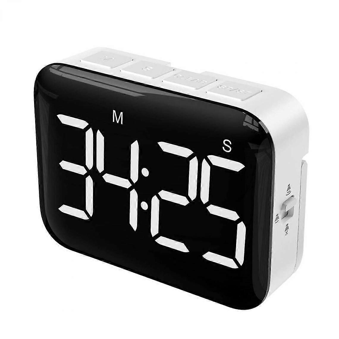 4 Inch Led Digital Display Kitchen Cooking Timer Adjustable Volume Level 2 Brightness Magnetic Countdown Timer