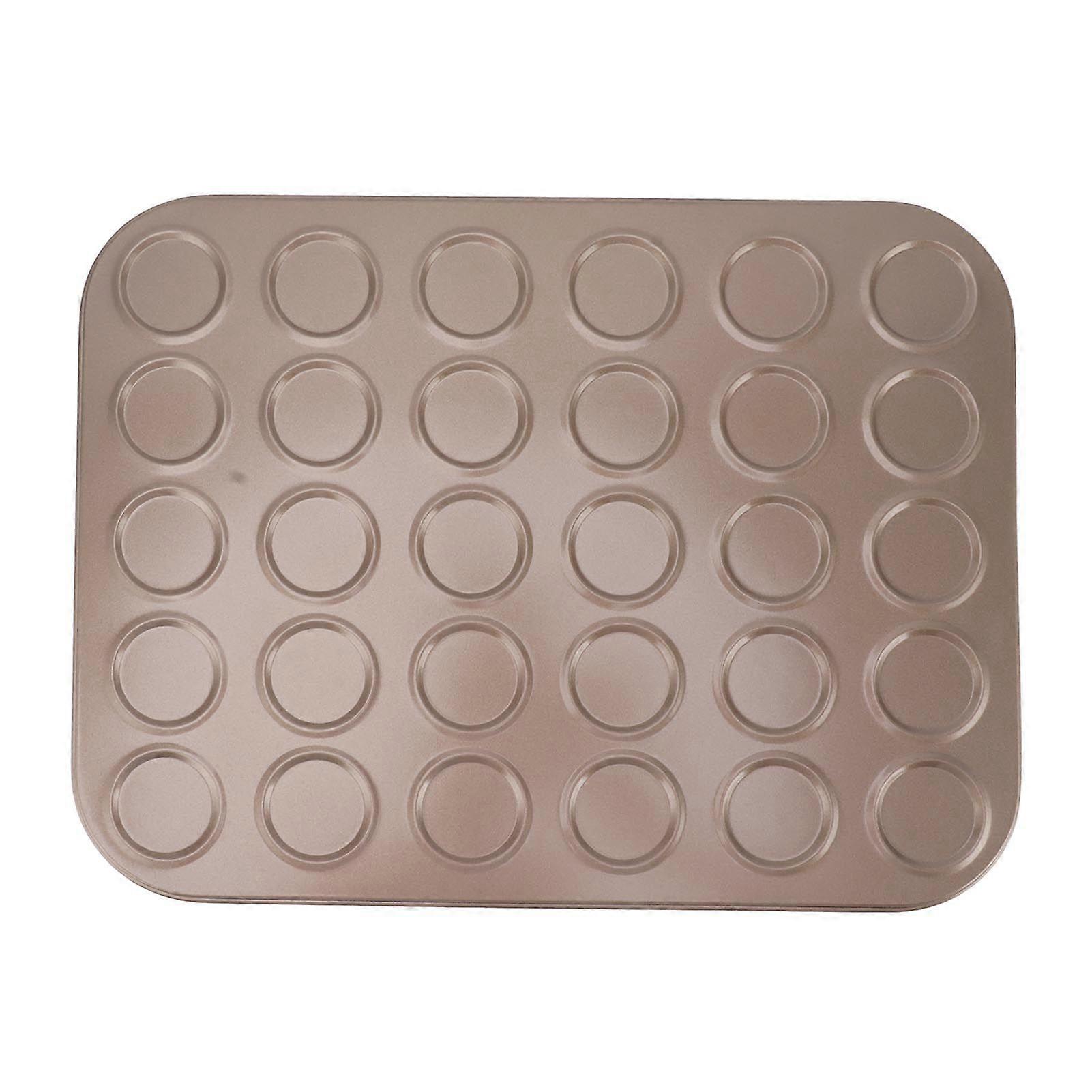 Muffin-Top-Form Macaron-Backform Muffinblech-Backform Kohlenstoffstahl-Backform für Ofenbacken Gold 30 Loch