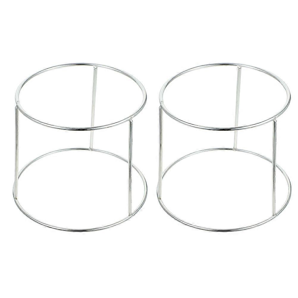 Double-Layer Seafood Plate Rack Stainless Steel for 6Pcs Plates