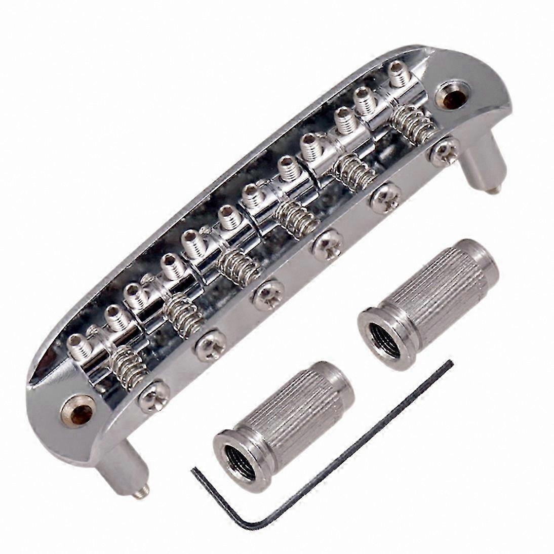 Silver Zinc Alloy Guitar Saddle Bridge for Jazzmaster Instruments