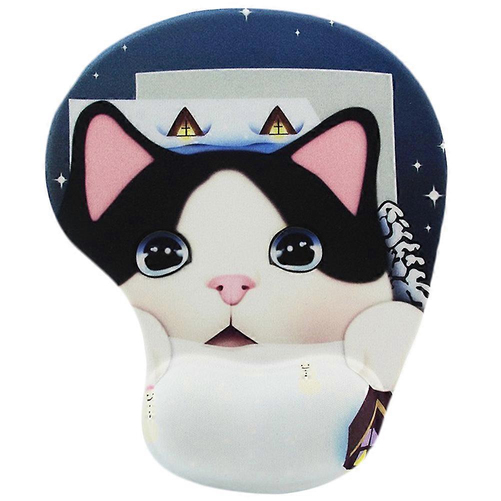 Wrist Rest Mouse Pad Cartoon Silicone Mouse Mat for Office Use 2Pcs