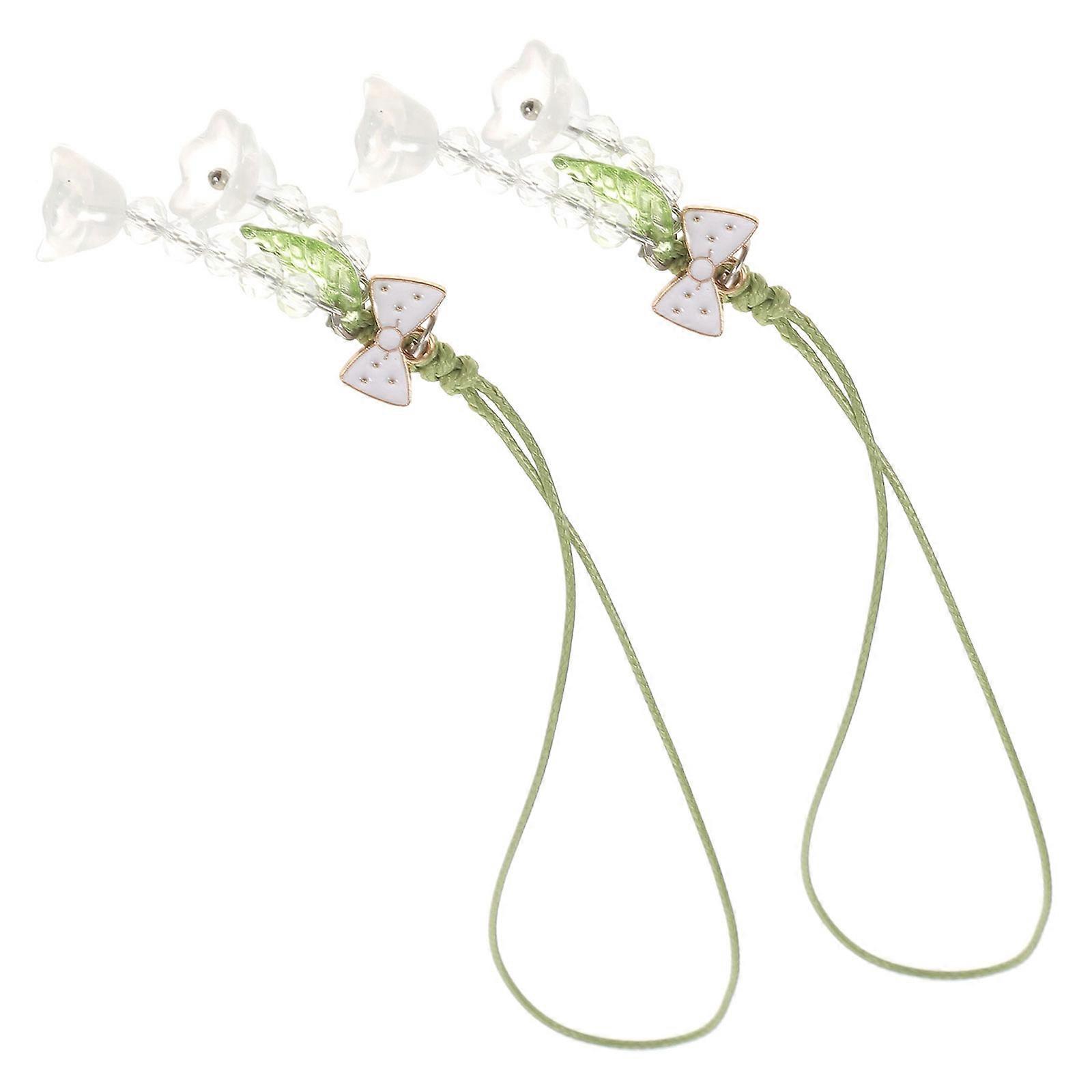 Cute Design Flower Phone Strap 10 Pcs Key Attachment Lanyard For Friends And Family With Hand-Strung Beads