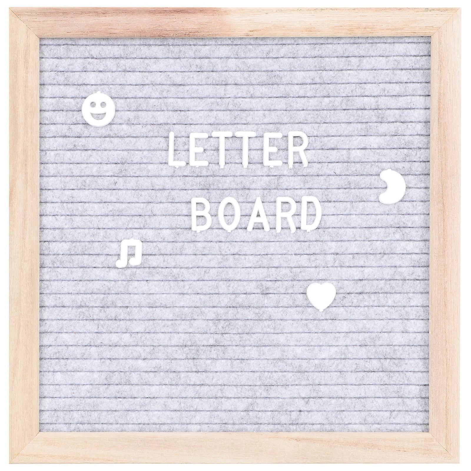 Decorative Letter Board Sign Bulletin Board For Home Decor Square 10×10×0.8in Rustic Style 1Set
